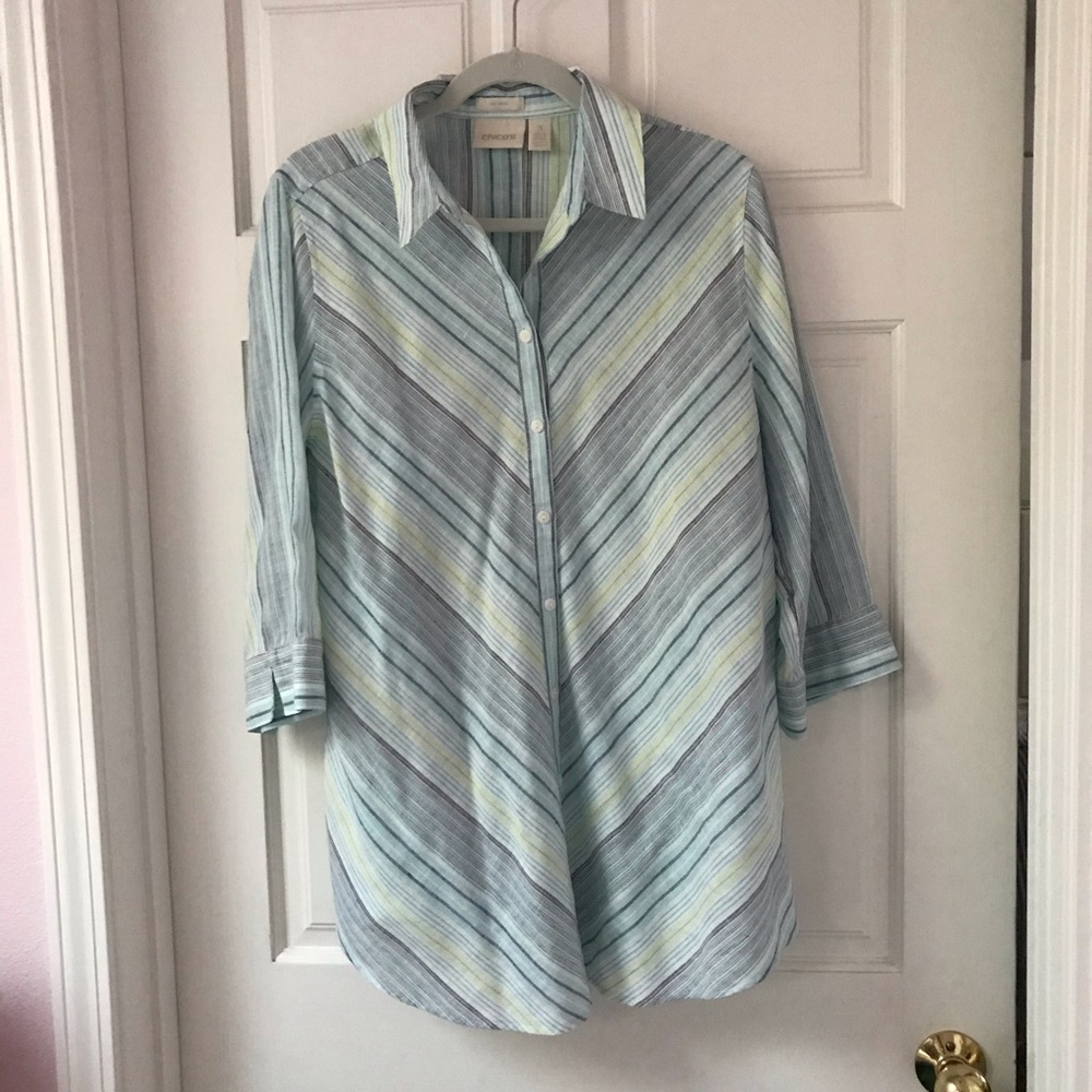 Linen stripe blouse.